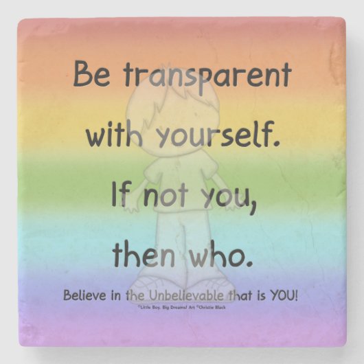 Wees transparant stenen onderzetter (Voorkant)