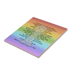 Wees transparant tegeltje