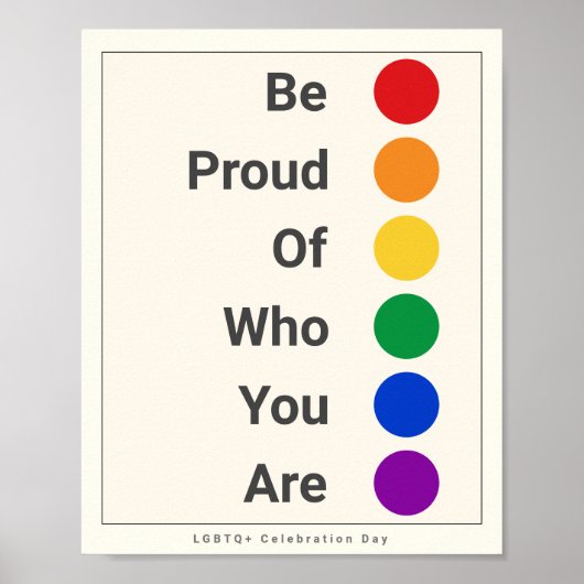 Wees trots Drop regenboog kleuren LGBTQ Poster (Voorkant)