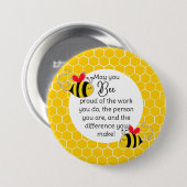 Wees trots Leraar Waardering honingraat Ronde Button 7,6 Cm (Voorkant /achterkant)