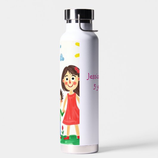 Wees trots op het kunstwerk van je kind waterfles (Links)