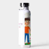 Wees trots op het kunstwerk van je kind waterfles (Rechts)
