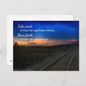 Wees trots op hoe ver je bent gekomen.. briefkaart (Voorkant / Achterkant)