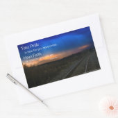 Wees trots op hoe ver je bent gekomen.. rechthoekige sticker (Envelop)