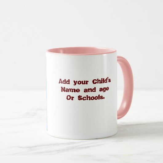 Wees trots op je kind en voeg kunstwerken toe aan  mok (Voorkant rechts)