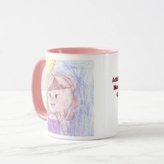 Wees trots op je kind en voeg kunstwerken toe aan mok (Voorkant links)