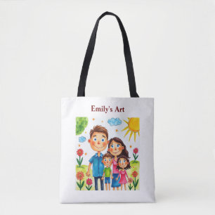 Wees trots op je kind en voeg kunstwerken toe aan  tote bag