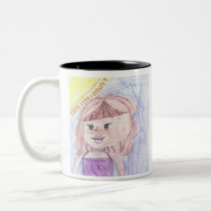 Wees trots op je kind en voeg kunstwerken toe aan tweekleurige koffiemok