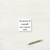 Wees trots op jezelf - Custom Sticky Motivation Post-it® Notes (Op bureau)