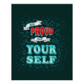 Wees trots op jezelf Motivatie Perfect Poster (Voorkant)
