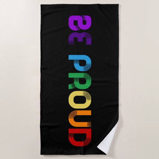 Wees trots op LGBT Gay Pride Strandlaken (Voorkant)