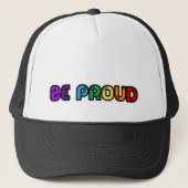 Wees trots op LGBT Gay Pride Trucker Pet (Voorkant)