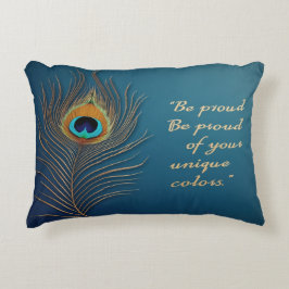 Wees trots op uw unieke kleuren - Inspirerend Accent Kussen