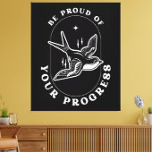 Wees trots op uw voortgang Motivatie offerte Canvas Afdruk (Insitu (Woonkamer))