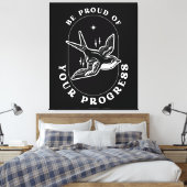 Wees trots op uw voortgang Motivatie offerte Canvas Afdruk (Insitu (Slaapkamer))