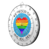Wees trots op wie je LGBT bent Dartbord (Voorkant Rechts)