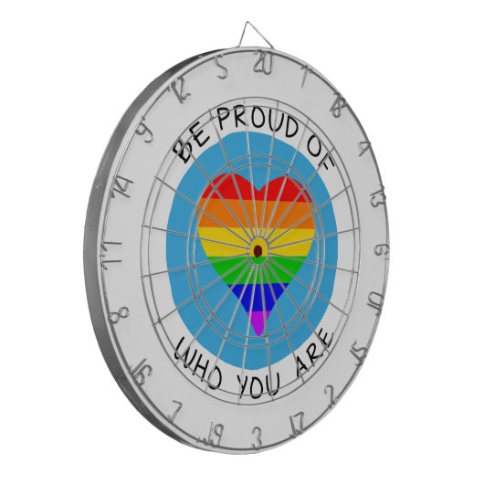 Wees trots op wie je LGBT bent Dartbord (Voorkant Links)