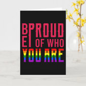 Wees trots op wie je LGBT Pride Maand LGBTQ bent Kaart (Gele Bloem)