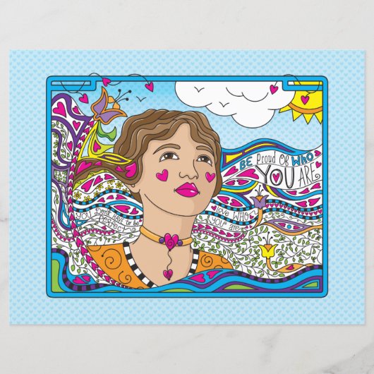 Wees trots op wie u bent_FLAT-papierblad 11"x8.5" (Voorkant)