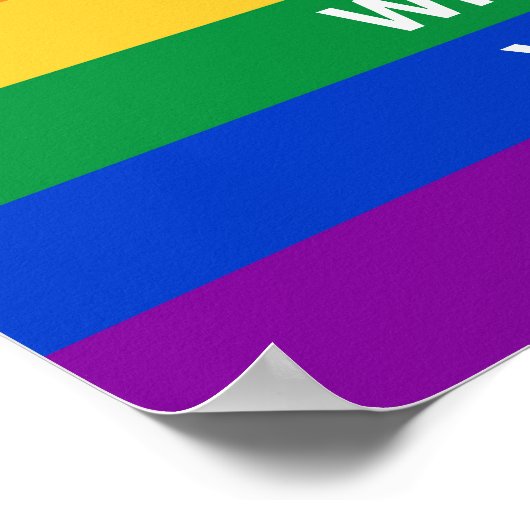 Wees trots Rainbow Colors LGBTQ Poster (Hoek)