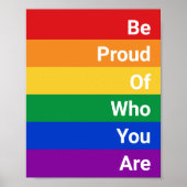 Wees trots Rainbow Colors LGBTQ Poster (Voorkant)