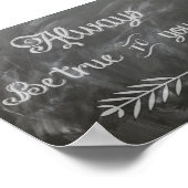 Wees trouw aan jezelf poster (Hoek)