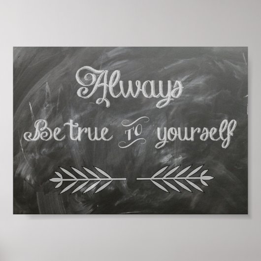 Wees trouw aan jezelf poster (Voorkant)