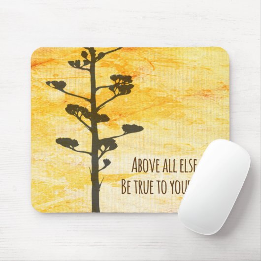 Wees trouw aan uw eigen Inspirerend Quote Mousepad Muismat (Met muis)