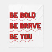 "Wees u" Koel Motivatie vlootsbank Fleece Deken (Voorkant)