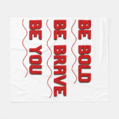 "Wees u" Koel Motivatie vlootsbank Fleece Deken (Voorkant (Horizontaal))