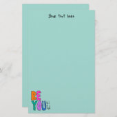 Wees u mooi, kleurrijk, met heldere groen briefpapier (Voorkant / Achterkant)