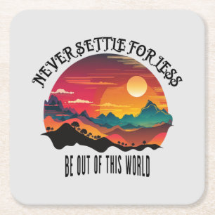 Wees uit deze wereld kartonnen onderzetters