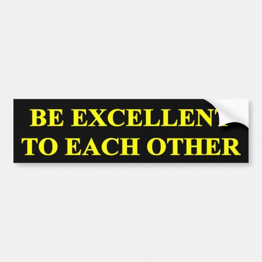 WEES UITSTEKENDE VOOR ELKAAR BUMPERSTICKER (Voorkant)