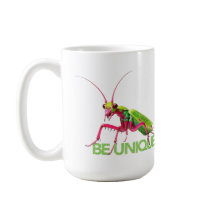 WEES UNIEK bidsprinkhaan groovy insect kunst
