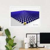 Wees uniek (blauw) poster (Thuiskantoor)