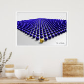 Wees uniek (blauw) poster (Keuken)
