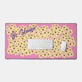 "Wees uniek" bloemen bureaumat (Keyboard & Muis)