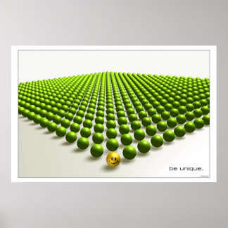 Wees uniek (groen) poster