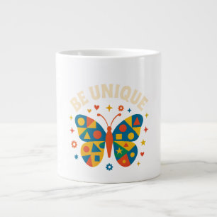 Wees Uniek – Inspirerende Vlinder Kunst Mok Design