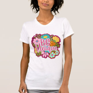 Wees uniek positief motivatief ontwerp t-shirt