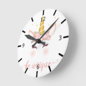 "Wees uniek" Unicorn- Ronde Klok (Hoek)