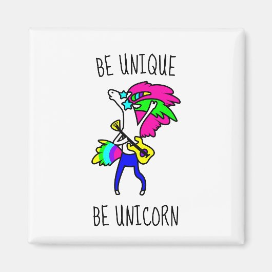 Wees uniek voor Unicorn Magnet (Voorkant)