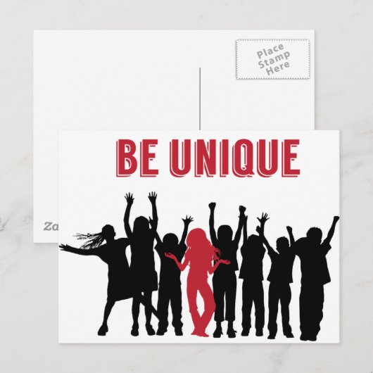 Wees uniek Wees jezelf Inspirerend Briefkaart (Voorkant / Achterkant)