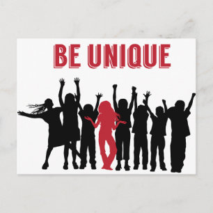 Wees uniek Wees jezelf Inspirerend Briefkaart