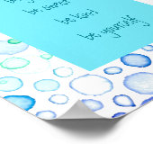 Wees uniek, wees jezelf Waterverf Stippen Poster (Hoek)