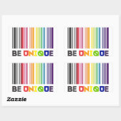 Wees unieke barcode LGBT Pride Rechthoekige Sticker (Vel)