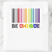 Wees unieke barcode LGBT Pride Rechthoekige Sticker (Tas)
