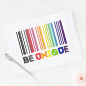 Wees unieke barcode LGBT Pride Rechthoekige Sticker (Envelop)