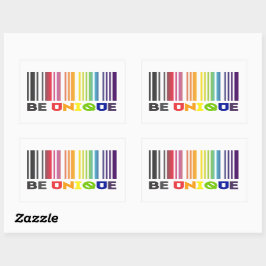 Wees unieke barcode LGBT Pride Rechthoekige Sticker