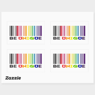 Wees unieke barcode LGBT Pride Rechthoekige Sticker
